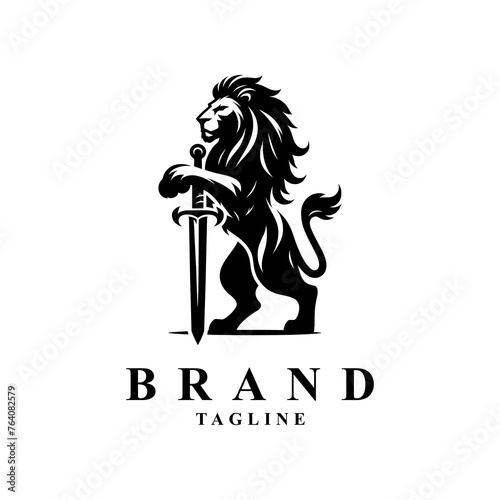 Lion logo: Epitomizes strength, courage, and leadership, symbolizing power and majesty in its iconic representation. photo