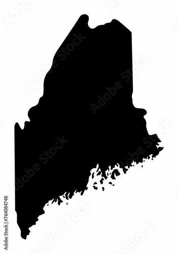 Maine silhouette map