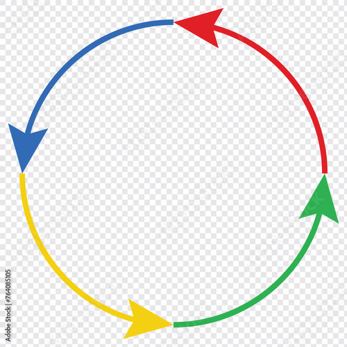 Colorful round arrows .Vector Icon Web Site Graphic. Recycle icon.