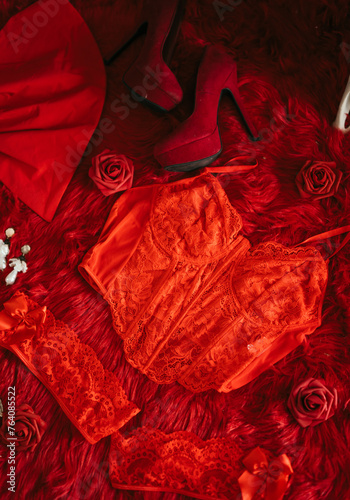 red wardrobe boudoir 