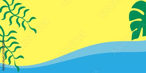 Abstract summer background in flat simple style. Graphic design background.Vector.