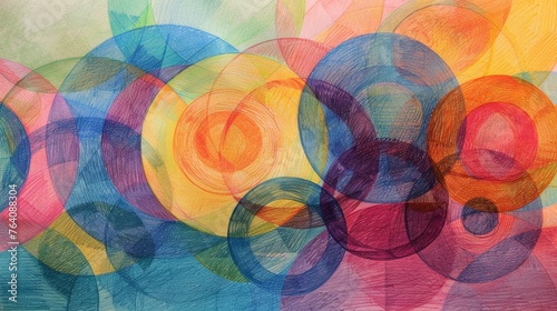 Colorful abstract circle patterns