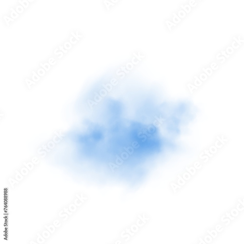 Blue smog clouds on floor. Fog or smoke. Isolated transparent special effect. Morning fog over land or water surface. Magic haze. PNG. 