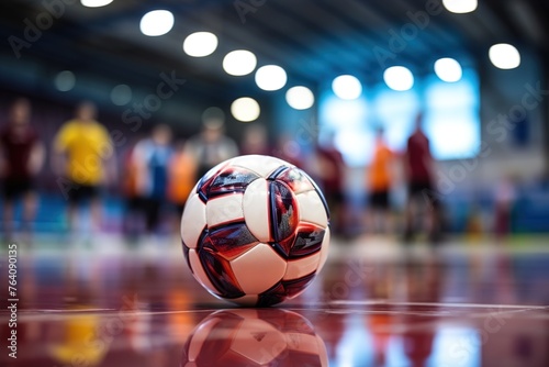 Futsal is a football-based game played on a hardcourt. ball only photo