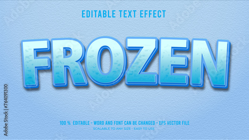 frozen editable text effect