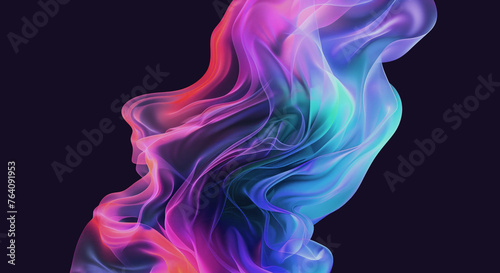 Colorful elegant flowing wave gradient background wallpaper