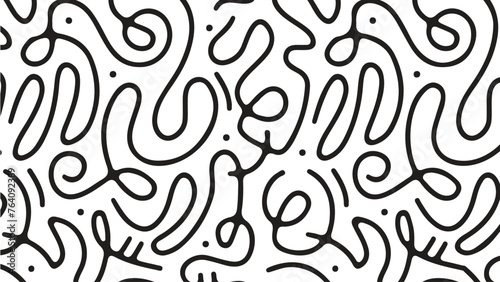 Line doodle pattern. eps 10