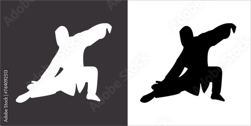Ilustration Vector graphics of Tai-Chi Silhouette icon