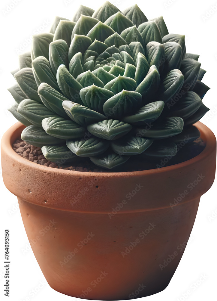 Succulents in clay pot isolated on transparent background. Front view green succulent plant or cactus in terra cotta pot. An object, prop or illustration for creating scenes. Succulents in clay pot isolated on transparent background. Front view green succulent plant or cactus in terra cotta pot. An object, prop or illustration for creating scenes.