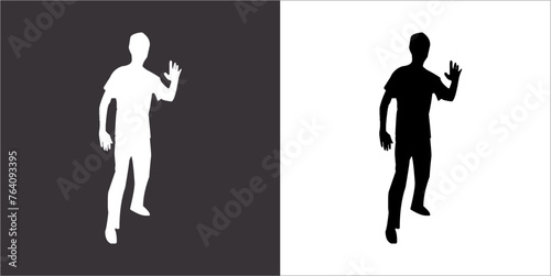 Ilustration Vector graphics of Tai-Chi Silhouette icon