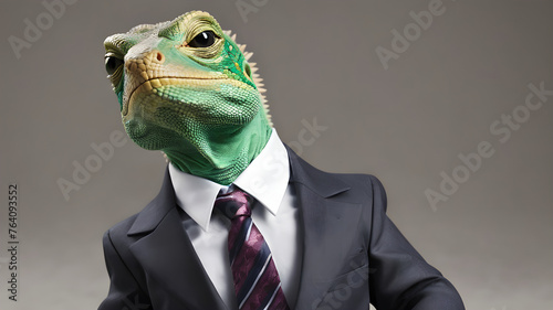 lizard in a suit