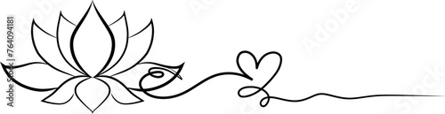 line art lotus