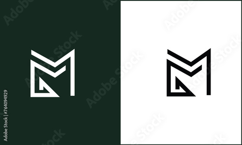 GM, MG, G, M, Abstract Letters Logo Monogram