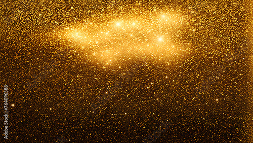 Abstract background composed of gold sand, golden abstract background, Christmas background 