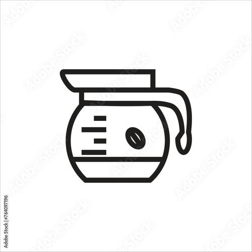 coffe pot icon line new template