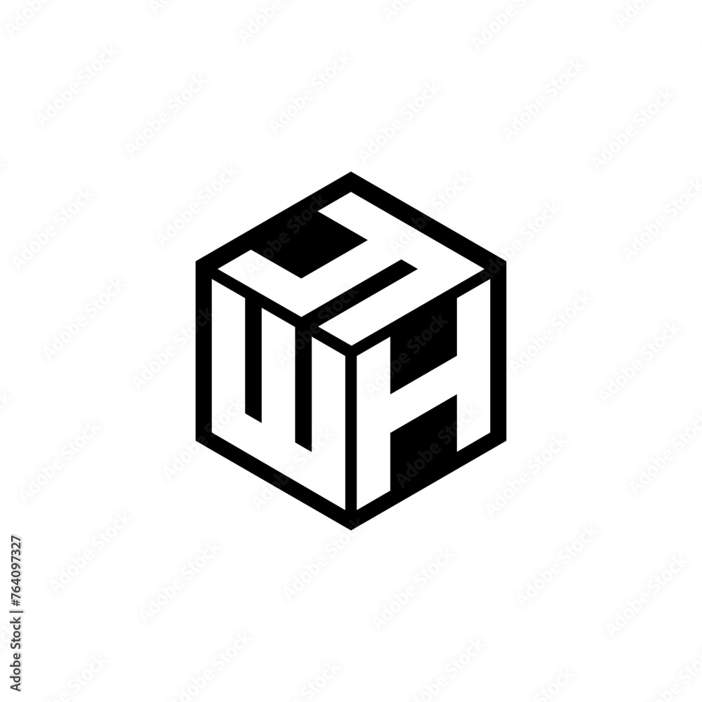 WHY letter logo design with white background in illustrator, cube logo, vector logo, modern alphabet font overlap style. calligraphy designs for logo, Poster, Invitation, etc.