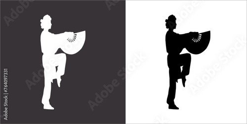 Ilustration Vector graphics of Tai-Chi Silhouette icon