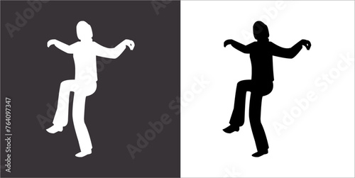 Ilustration Vector graphics of Tai-Chi Silhouette icon
