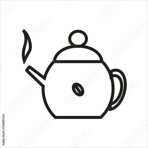 coffe pot icon line new template