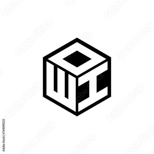 WID letter logo design with white background in illustrator, cube logo, vector logo, modern alphabet font overlap style. calligraphy designs for logo, Poster, Invitation, etc.