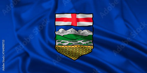 The Flag of Alberta Rippled