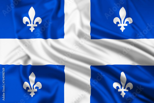 The Flag of Quebec Rippled