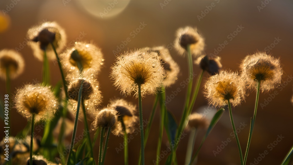 Soft autumn light accentuates the beauty of delicate flower seeds Soft autumn light accentuates the beauty of delicate flower seeds