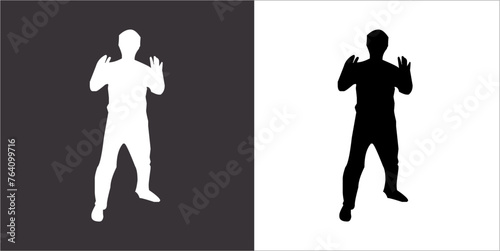 Ilustration Vector graphics of Tai-Chi Silhouette icon