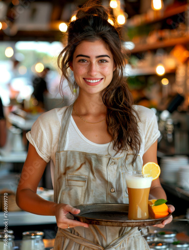 Cheers to cheerfulness  the smiling server in your local cafe