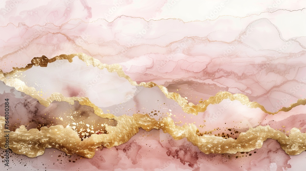 Elegant blush pink and white marble texture background with gold streaks. Elegant blush pink and white marble texture background with gold streaks.