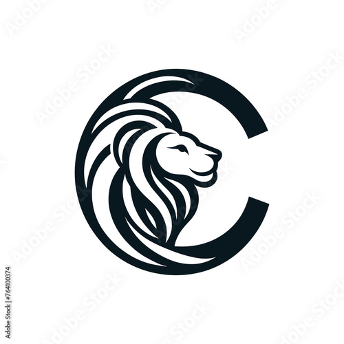 Letter C lion logo: Integrates the majesty of a lion with the elegance of the letter C, representing strength, confidence, and charisma.