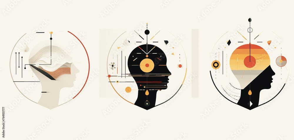 Fototapeta premium mental helth human brain design