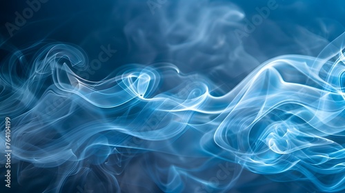 blue light smoke on a dark background