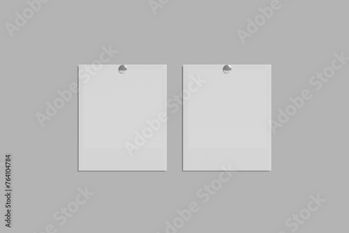 Realistic polaroid photo blank frame  isolated vector image   
