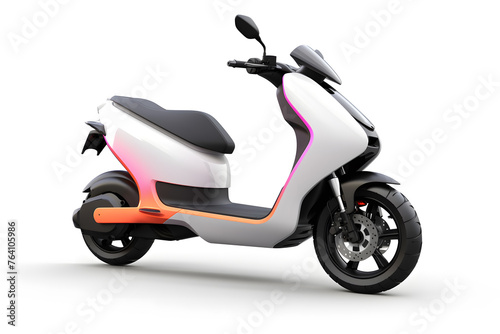 Modern electric scooter isolated on white background