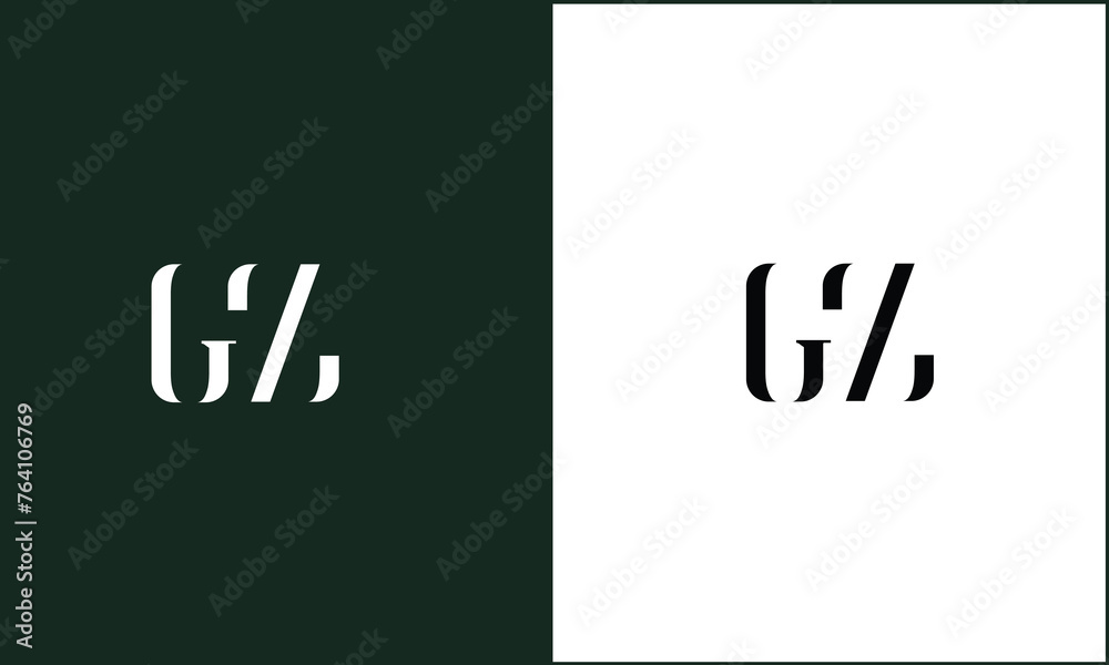 GZ, ZG, G, Z, Abstract letters Logo monogram GZ, ZG, G, Z, Abstract letters Logo monogram