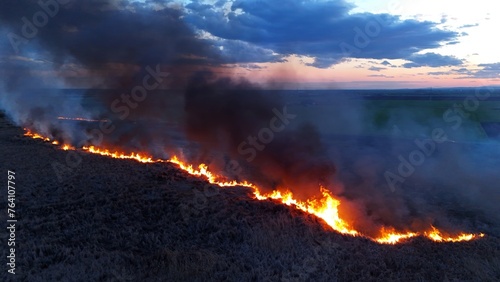 A fire in the field