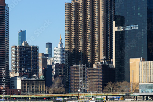 Manhattan Skyline  The Copper  The Corinthian  630 first ave  Horizon Condominium Buildings NY City. High-quality photo