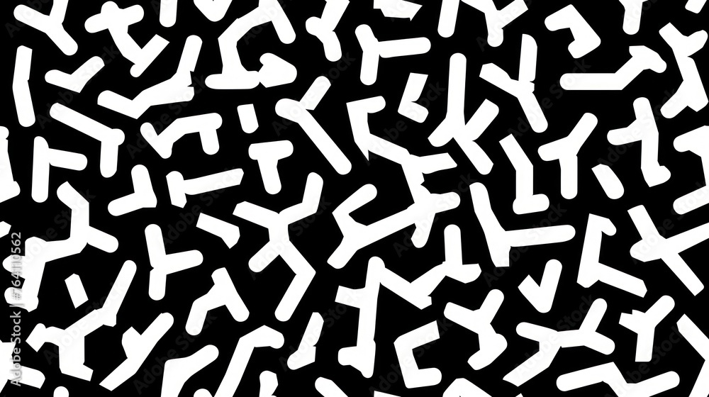 Black and white background with abstract lines filling every space