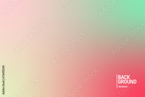 Colorful green and pink mesh gradient background. Banner template vector illustration. Abstract background
