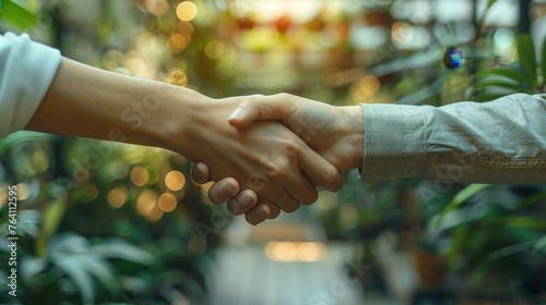 Partnership: A handshake between two individuals