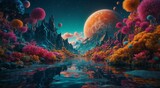 Alien Oasis Exoplanetary Bloom AI Generated image