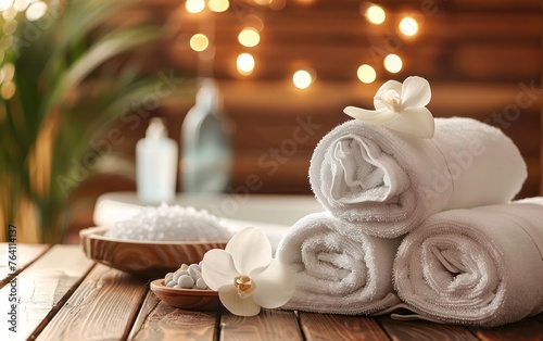 Relaxing health spa background  perfect for promotional banners advertising spa service
