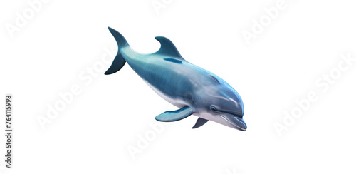 dolphin isolated on white background © Single icon vector