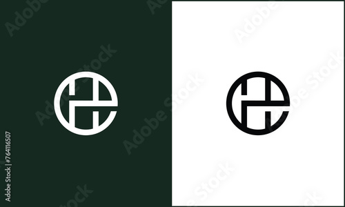 Alphabet Letters EH, HE, Initials Logo Monogram