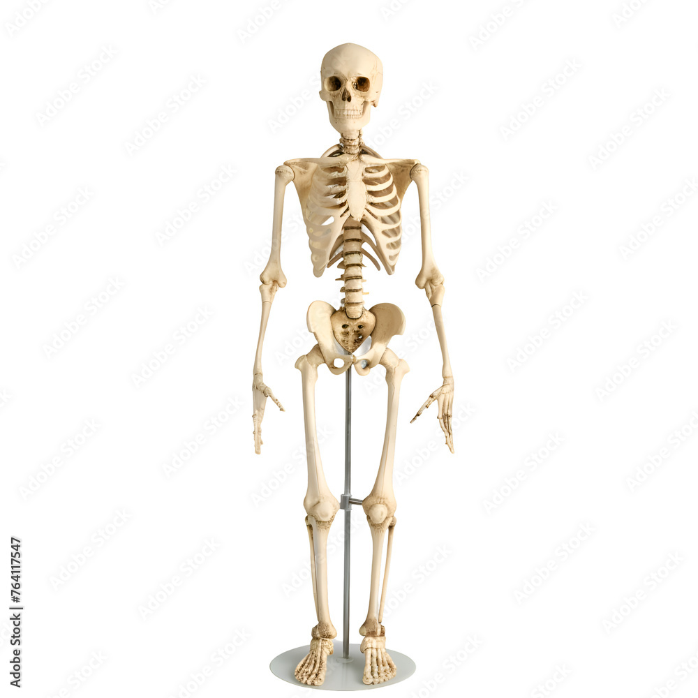 Human Organ Skeletal System Model, Isolated on Transparent Background - PNG Cutout