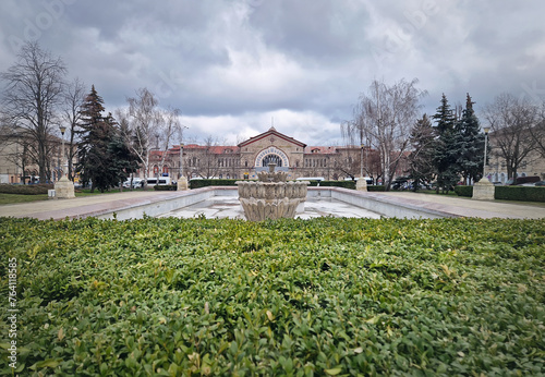 CHISINAU railway station outdoor view of the main building, Republic of Moldova