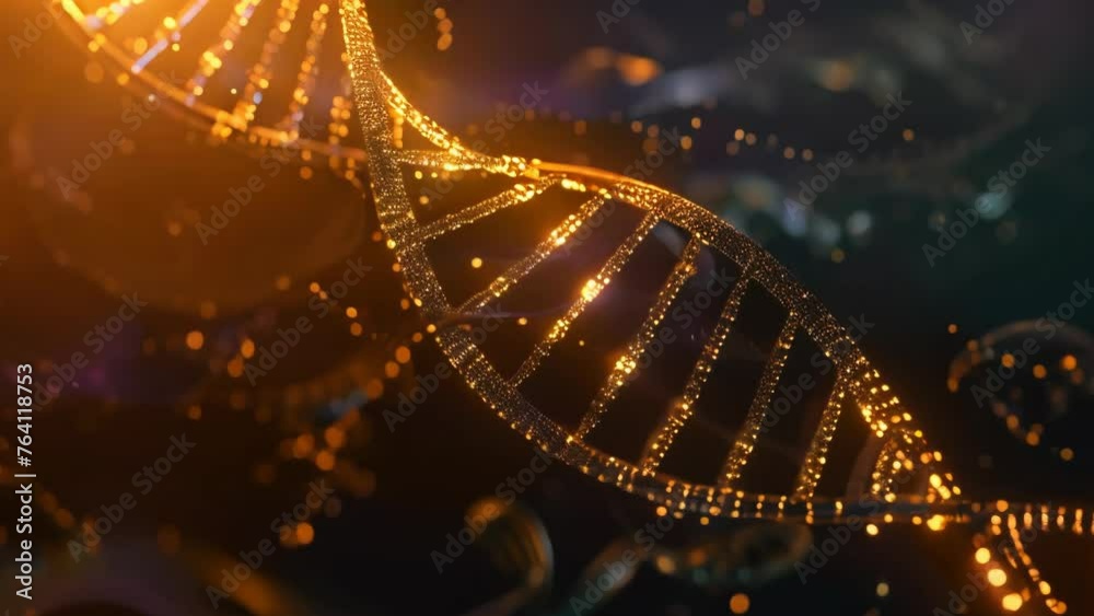 a close up of a blue dna model