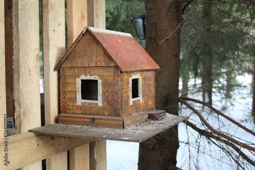 bird feeder in the form of a house