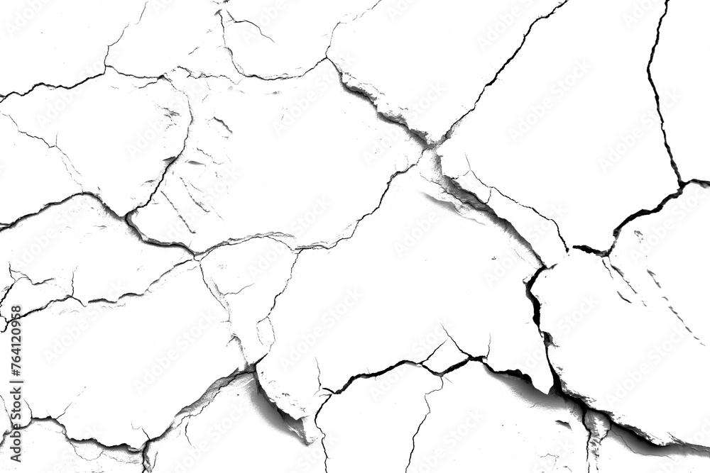 Crack texture lines isolated on transparent background - obrazy, fototapety, plakaty 